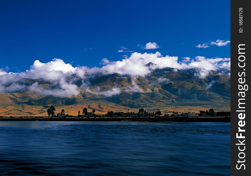 Mountain and river view in Tibet. Mountain and river view in Tibet
