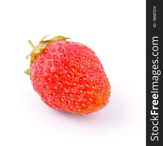 Yummy sweet ripe strawberry on white background