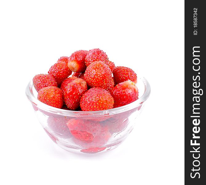 Yummy sweet ripe strawberry on white background