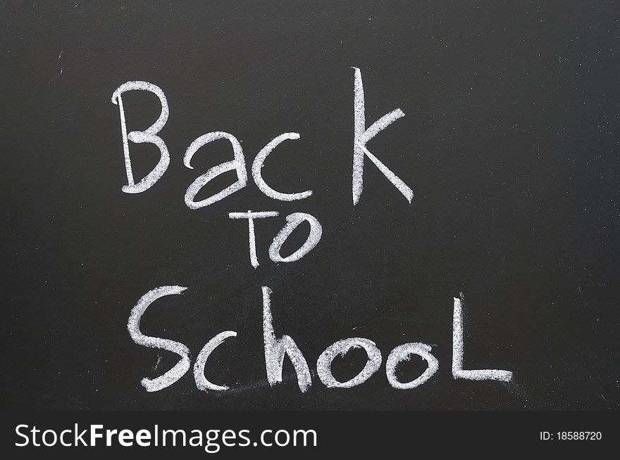 School blackboard back to school