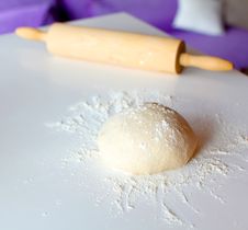 Risen Dough For Bread Making Stock Photos