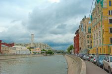 Moscow River Embankment Royalty Free Stock Photos Moscow River Embankment Royalty Free Stock Photos