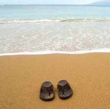 Beach Sandals Royalty Free Stock Photo Beach Sandals Royalty Free Stock Photo