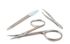 Nail Clippers, Tweezers, Nail File Royalty Free Stock Photo Nail Clippers, Tweezers, Nail File Royalty Free Stock Photo