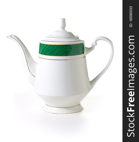 China teapot isolated on white background
