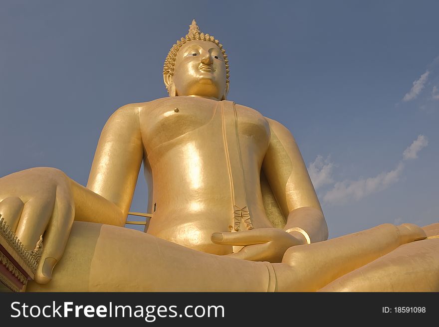 Huge Buddha image at Wat muang, Angthong province,Thailand. Huge Buddha image at Wat muang, Angthong province,Thailand.