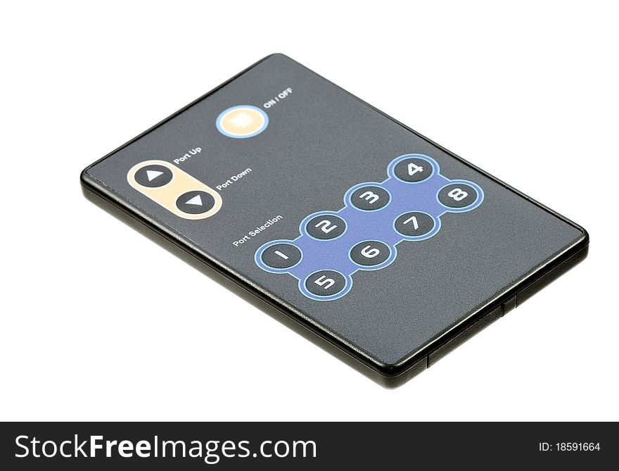 HDMI Switch remote controller isolated on white background