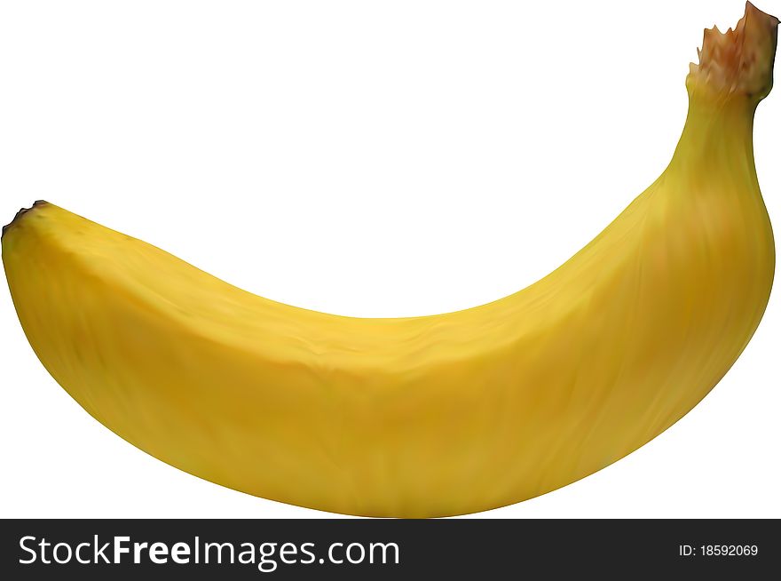 Banana Isolated On White Background