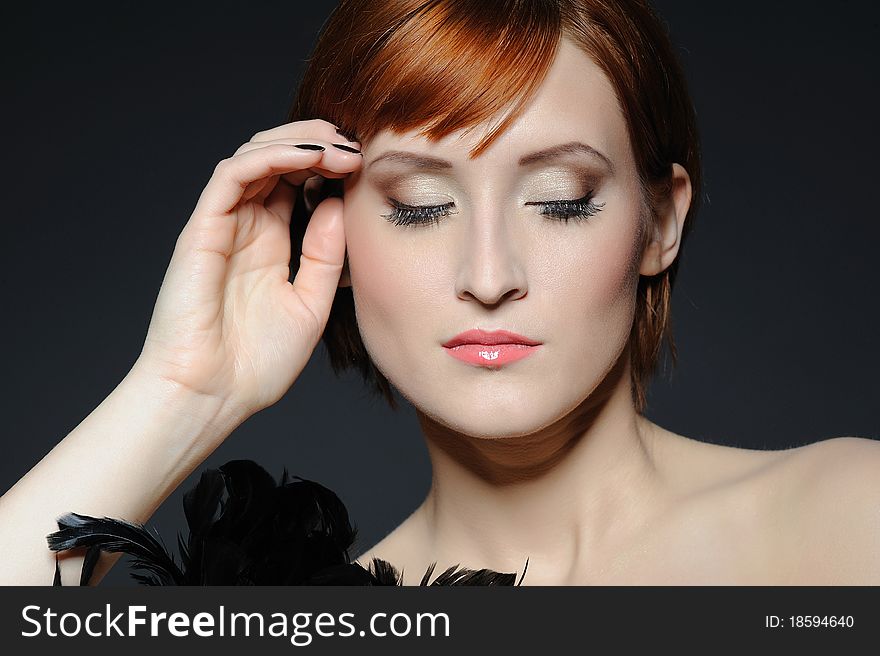 Beautiful Woman Face With Natural Make-up