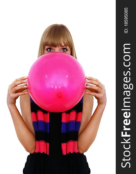 Girl Holding Balloon