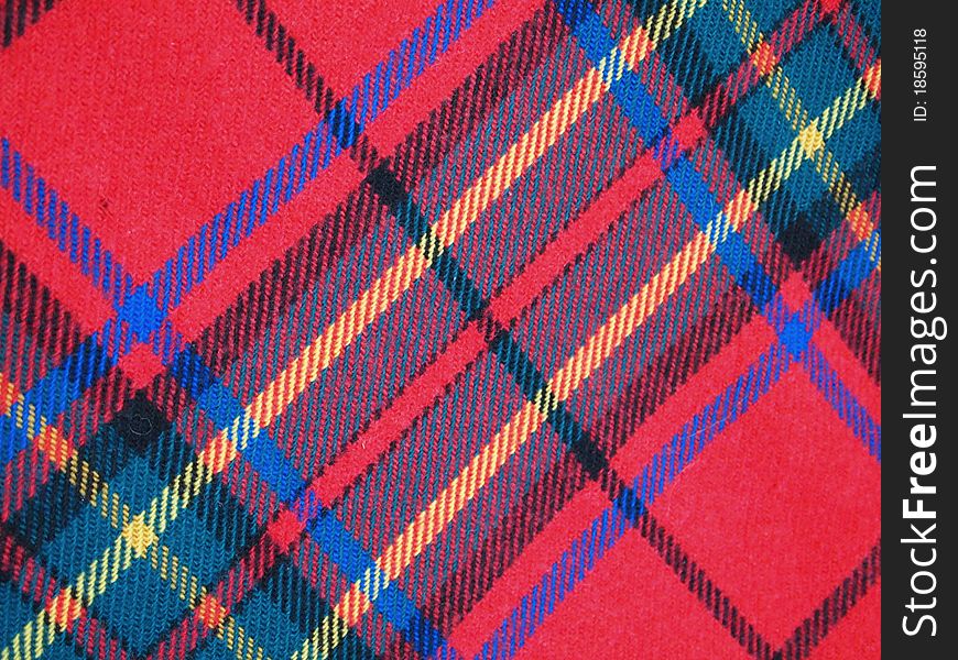 A blanket with a scottish pattern