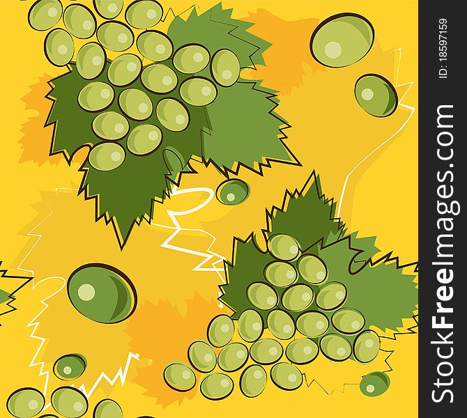 Pattern of grapes background vector