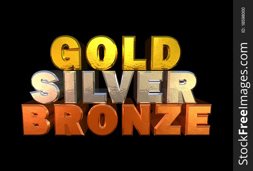 Gold-silver-bronze