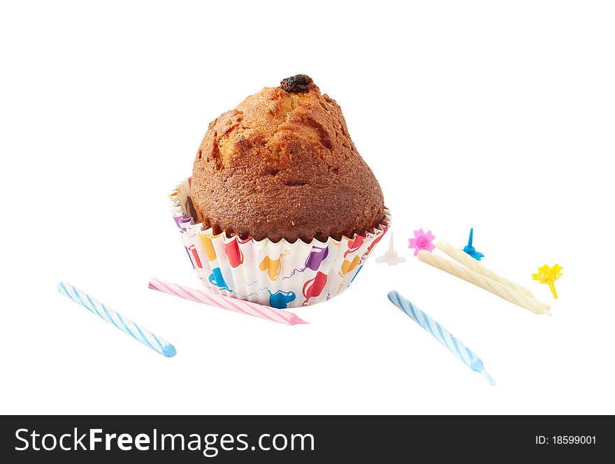 Cake on a white background