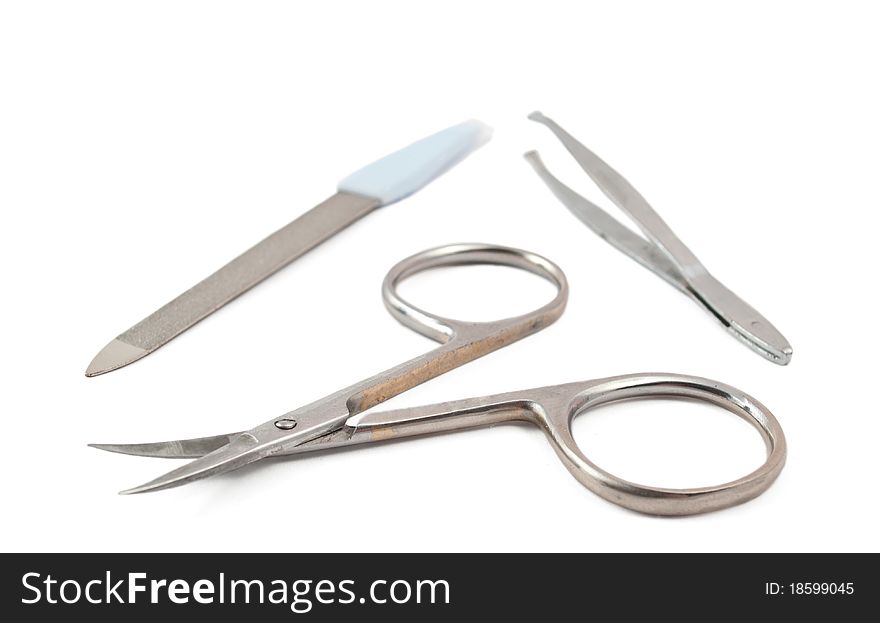 Nail clippers, tweezers, nail file