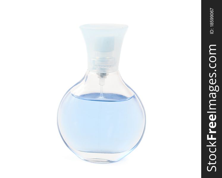 Scented water on white background