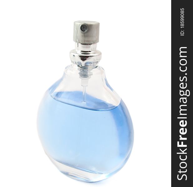 Scented water on white background