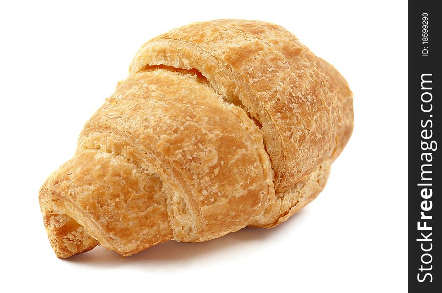 Croissants on a white background