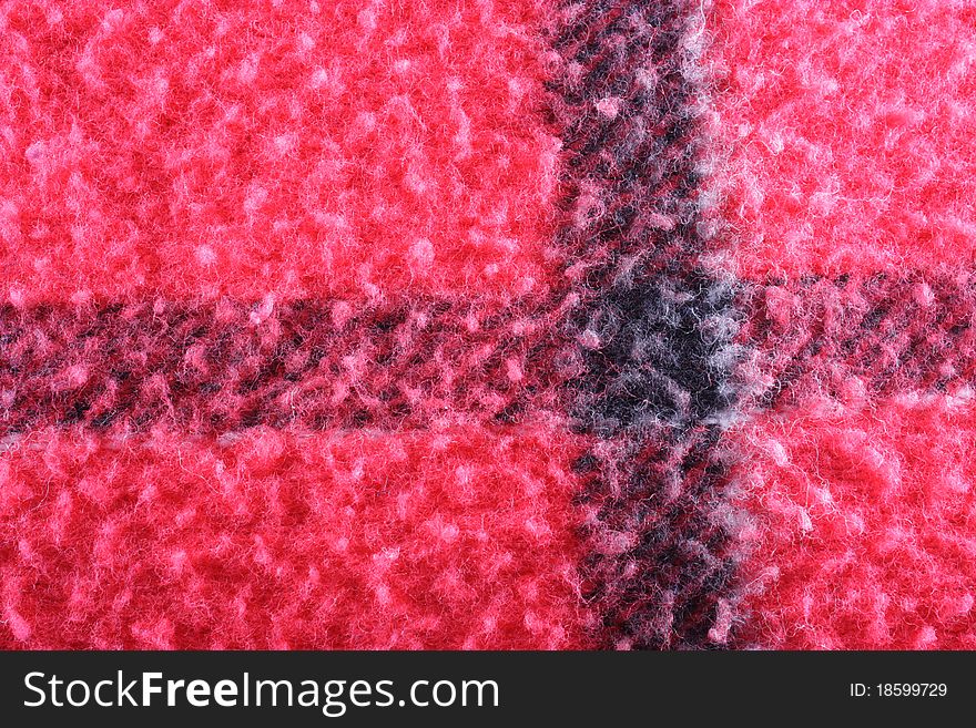 Red and black fleece fabric to be used as a background