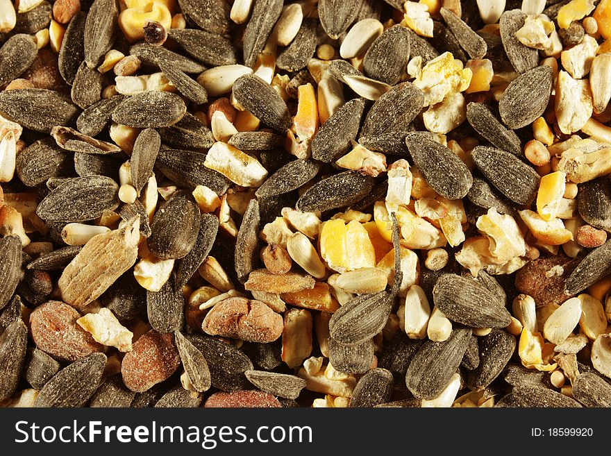 Bird seed to be used as a background