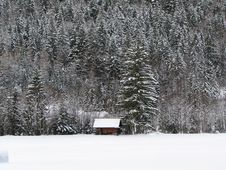 An Old Barn In Winter Stock Photography An Old Barn In Winter Stock Photography