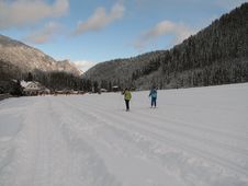 Cross-country Ski Run Royalty Free Stock Photos Cross-country Ski Run Royalty Free Stock Photos