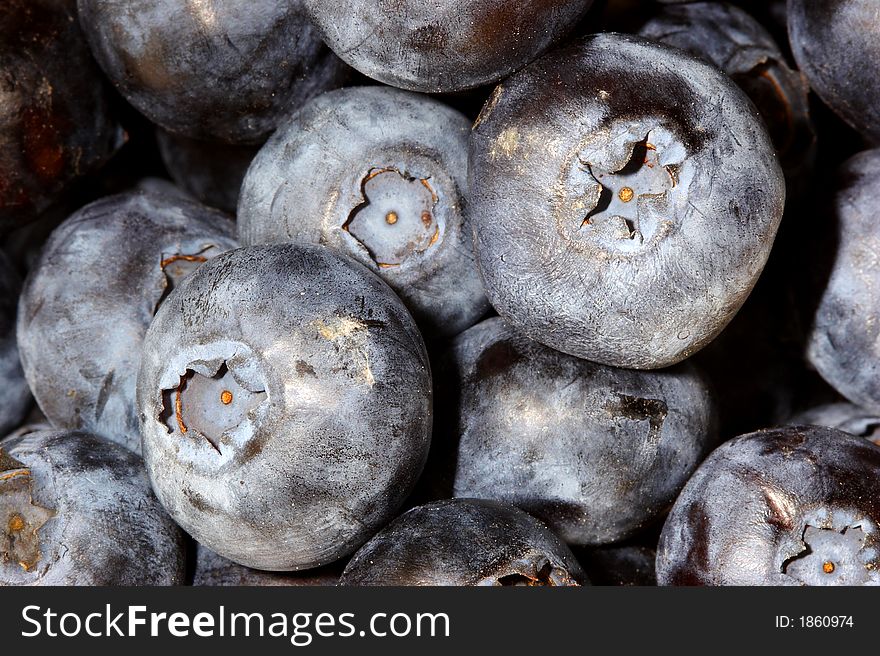 Close up of blueberry. Macro