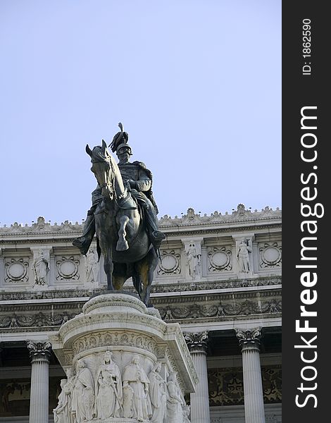 Monument of Vittorio Emanuele II at Piazza Venezia in Rome. Monument of Vittorio Emanuele II at Piazza Venezia in Rome