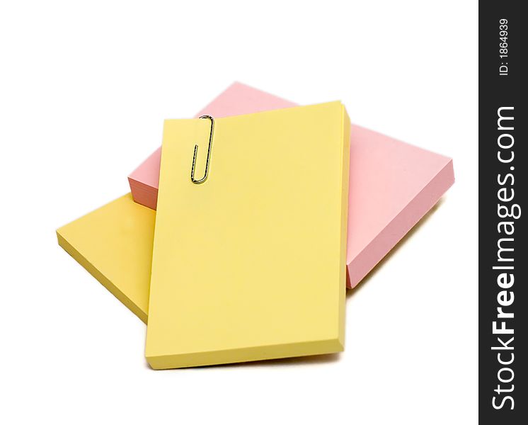 Isolated stack of post it notes for any to do list. Isolated stack of post it notes for any to do list