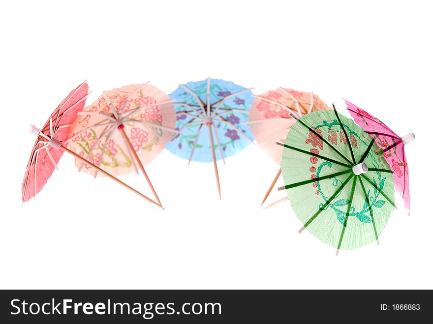 Umbrellas decoration. Background texture close-up.