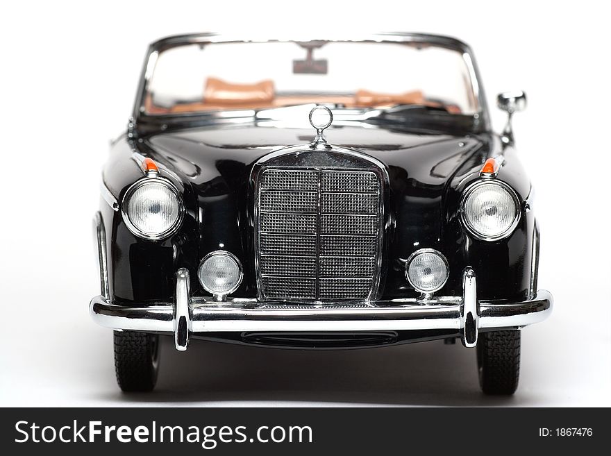 1958 Mercedes Benz 220 SE metal scale toy car frontview