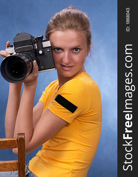 Russian girl with a photo camera 6