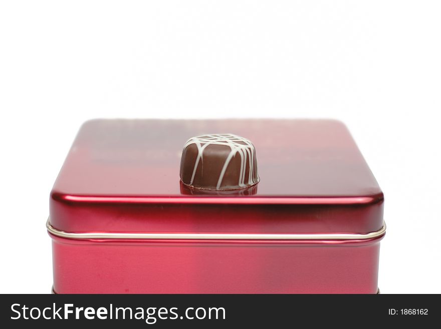 Chocolate On A Red Box