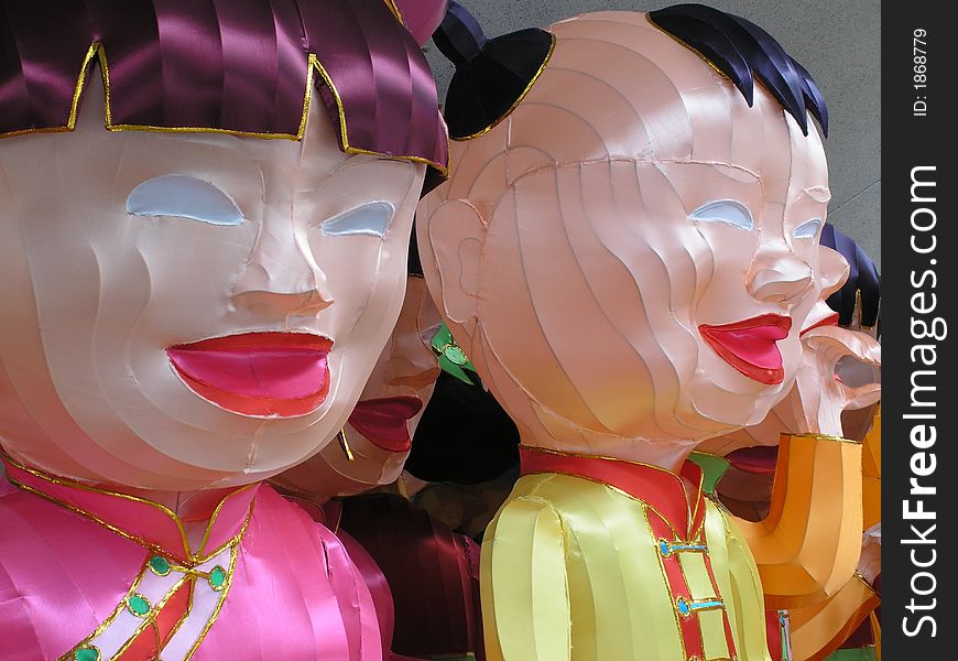 Happy Chinese Lantern Dolls