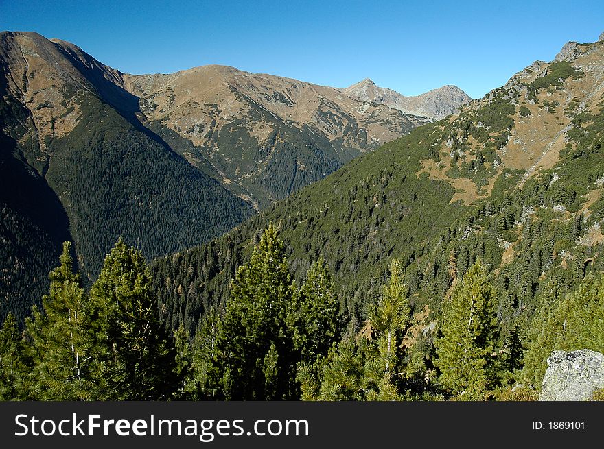 The High Tatras mountains scenery. The High Tatras mountains scenery