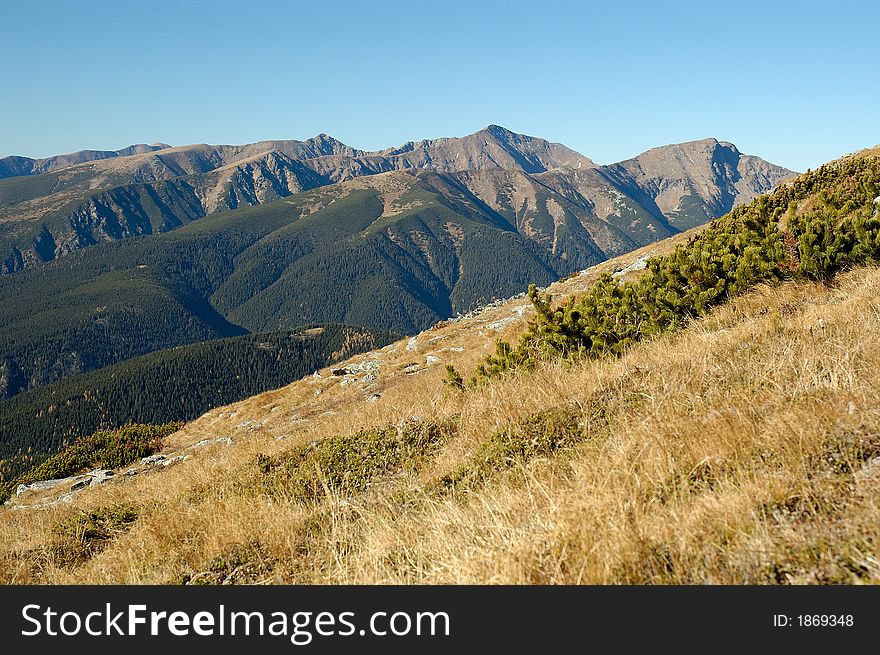 The West Tatras mountains scenery. The West Tatras mountains scenery