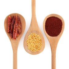 Chili Spice Selection Royalty Free Stock Photography Chili Spice Selection Royalty Free Stock Photography