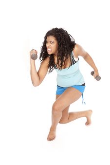 African American Woman Crazy Workout Royalty Free Stock Photo African American Woman Crazy Workout Royalty Free Stock Photo