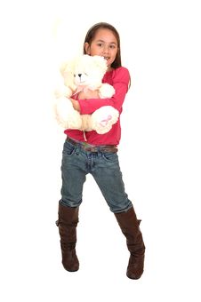 Girl With Teddy Bear. Royalty Free Stock Image Girl With Teddy Bear. Royalty Free Stock Image