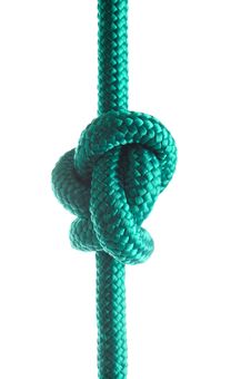 Rope With Marine Knot On White Background Royalty Free Stock Photography Rope With Marine Knot On White Background Royalty Free Stock Photography