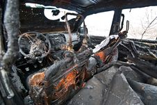 Burned Car Stock Photography Burned Car Stock Photography