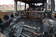 Burned Car Royalty Free Stock Image Burned Car Royalty Free Stock Image