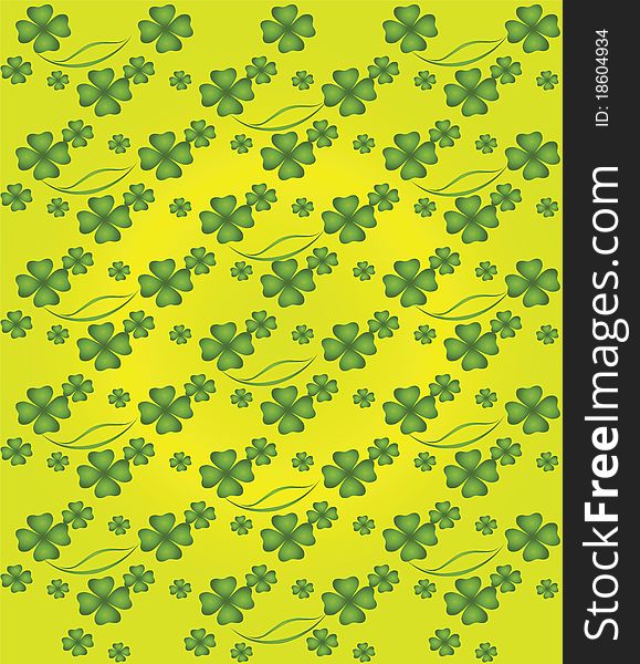 Pattern from a clover, a vector illustration