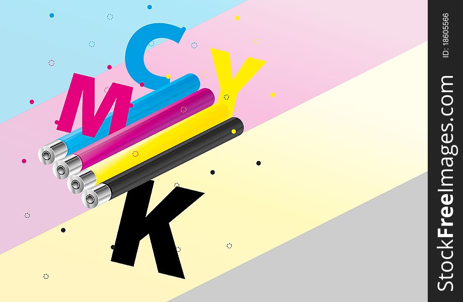 CMYK toned cylinders