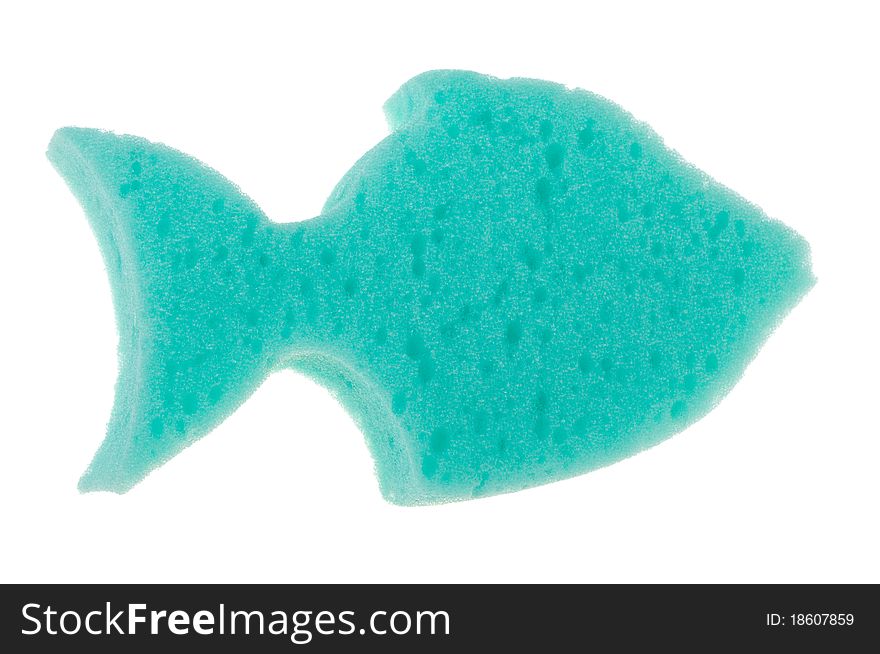 Bath sponge as fish