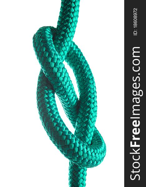 Rope With Marine Knot On White Background