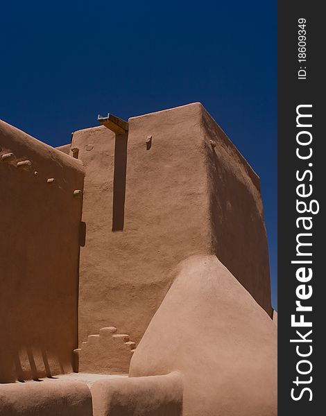 Adobe walls of San Francisco de Asis Church, Ranchos de Taos, New Mexico