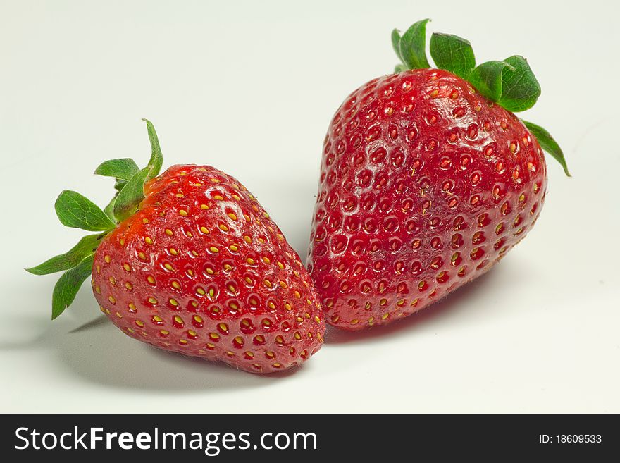 A detail of red strawberry