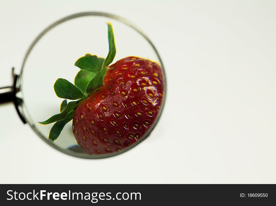 A detail of a strawberry
