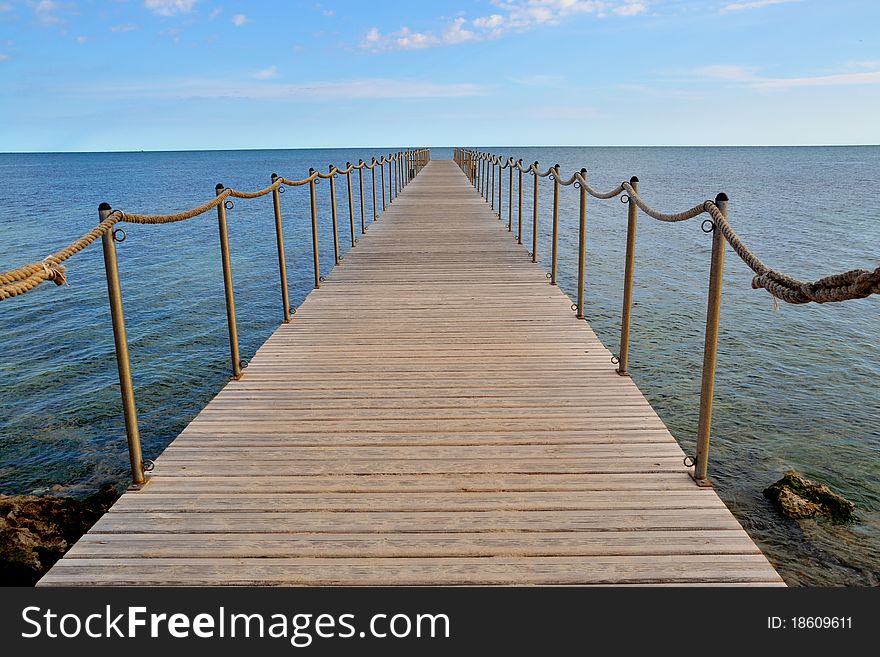 Landing stage on a summer day in tunisia